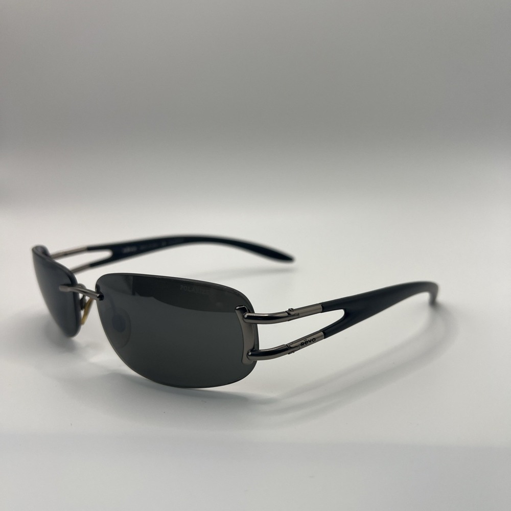 REVO Sunglasses 3068 096/X7 Black/Silver Frame Black Polarized Lens 61-15-130